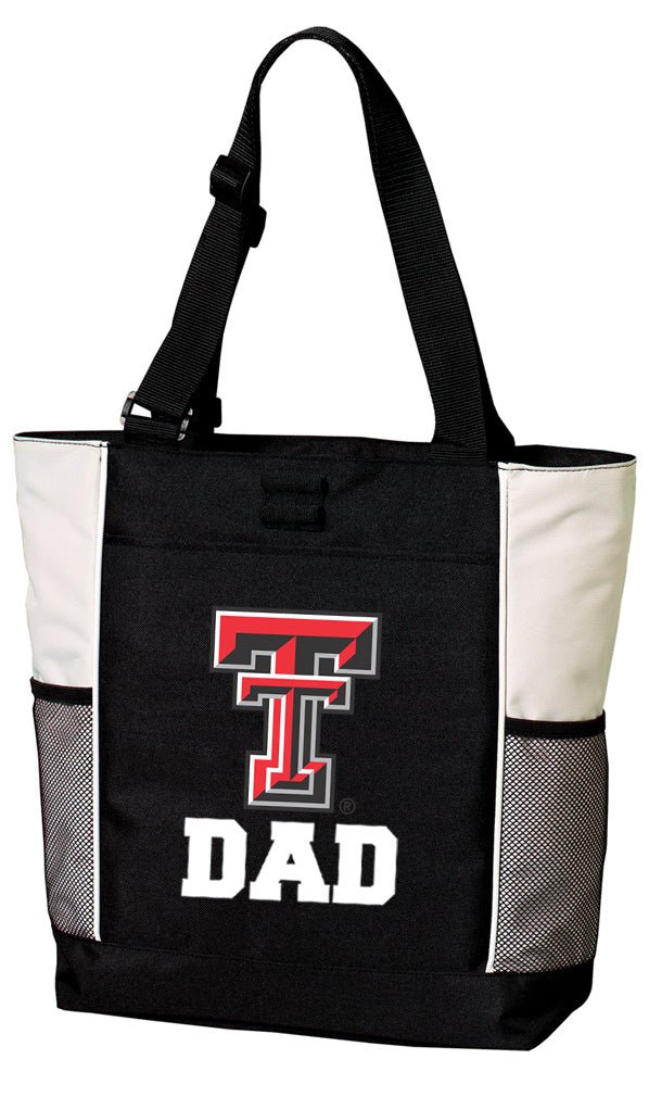 Texas Tech Tote Bag TTU Carryall Tote Dad on White
