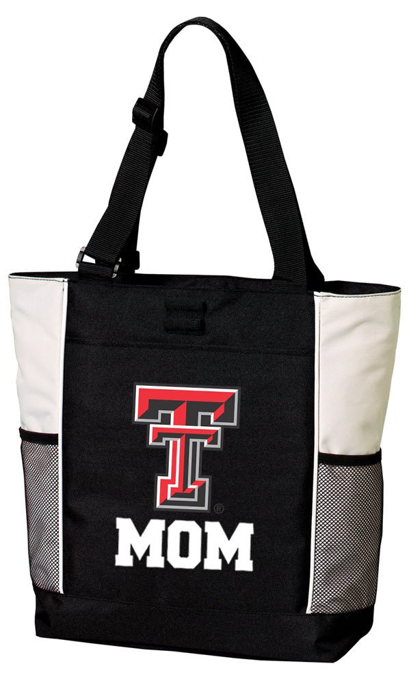Texas Tech Tote Bag TTU Carryall Tote Mom on White