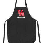 University of Houston Apron – UH Cougars Stain-Resistant Cooking Apron Grandma on Black