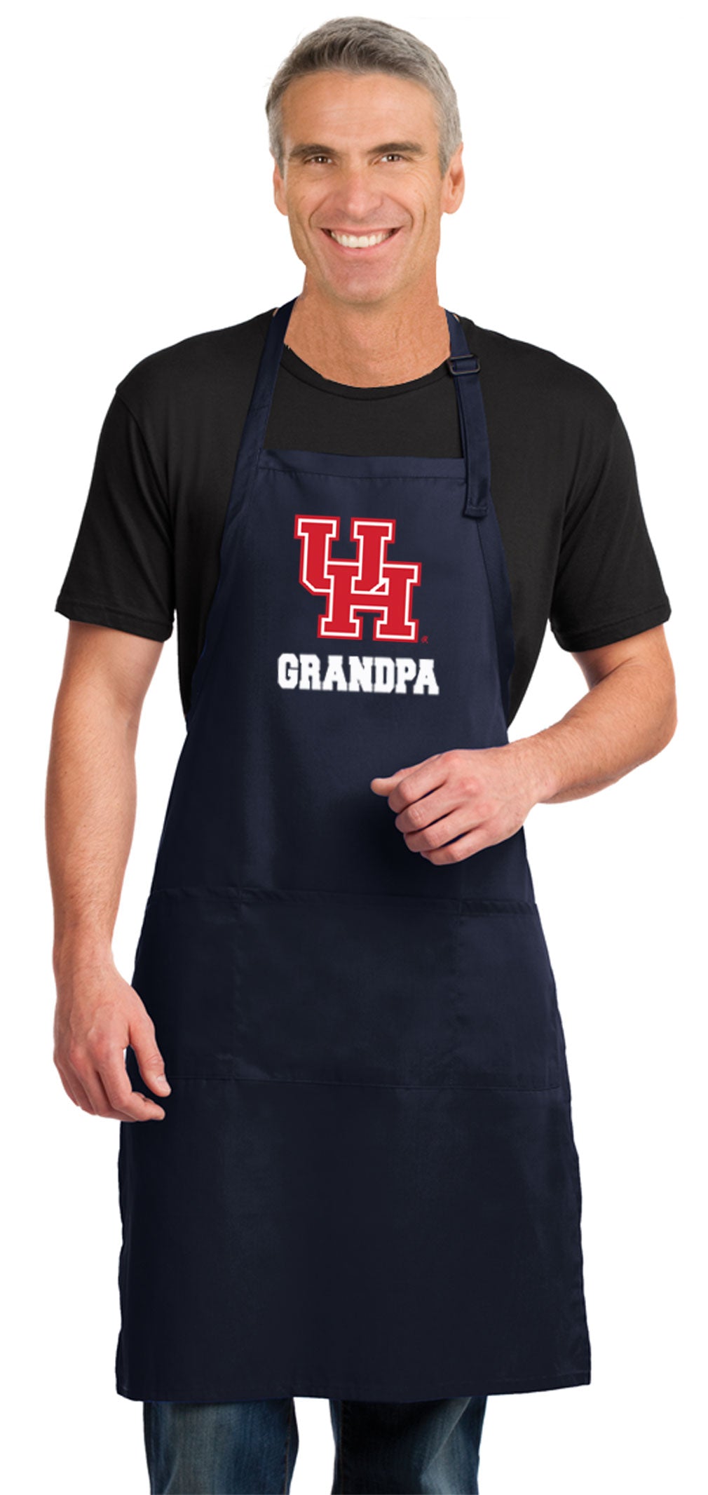 University of Houston Large Apron - Adjustable with Pockets Grandpa on Navy