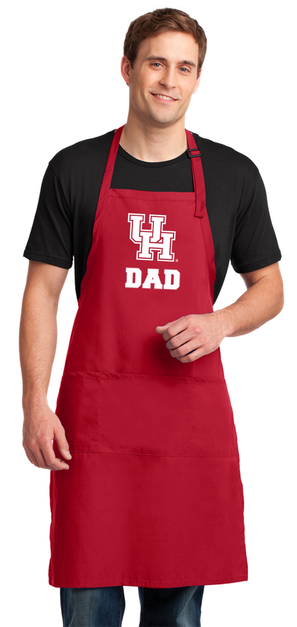 University of Houston Large Apron - Adjustable with Pockets Dad on Red
