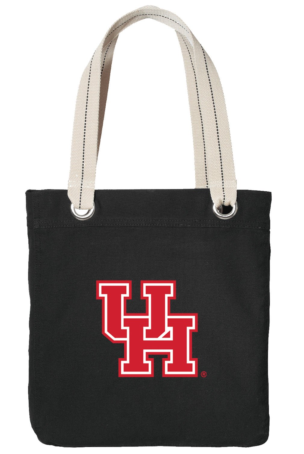 University of Houston Tote Bag UH Deluxe Canvas Shoulder Bag Black