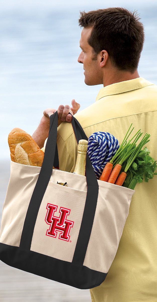 University of Houston Canvas Tote Bag UH Logo Classic Tote Black