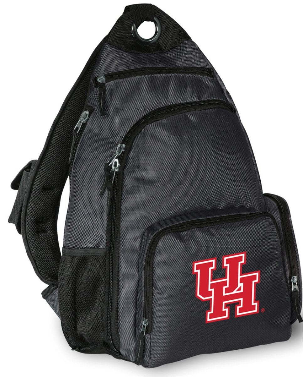 University of Houston Sling Backpack UH Crossbody Bag Gray