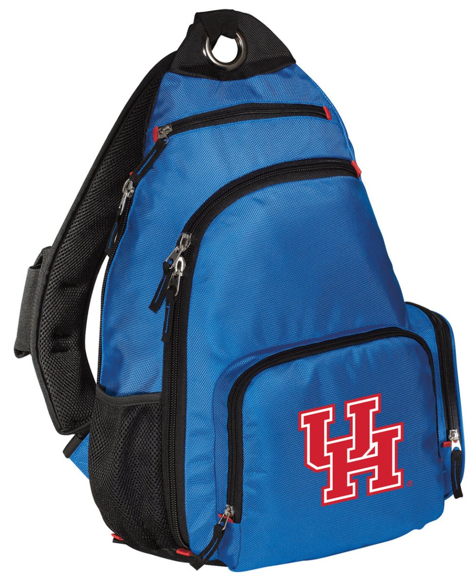 University of Houston Sling Backpack UH Crossbody Bag Blue