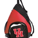 University of Houston Sling Backpack University of Houston Bag with Soccer Ball or Volleyball Bag Sports Gear Compartment Practice Bag Red