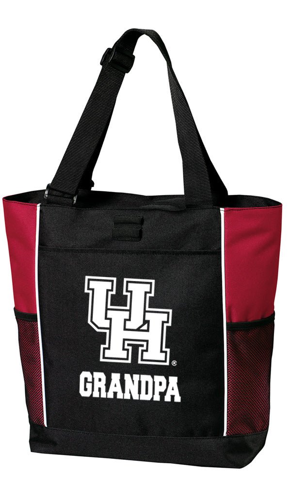 University of Houston Tote Bag Carryall Zippered Tote Grandpa on Red