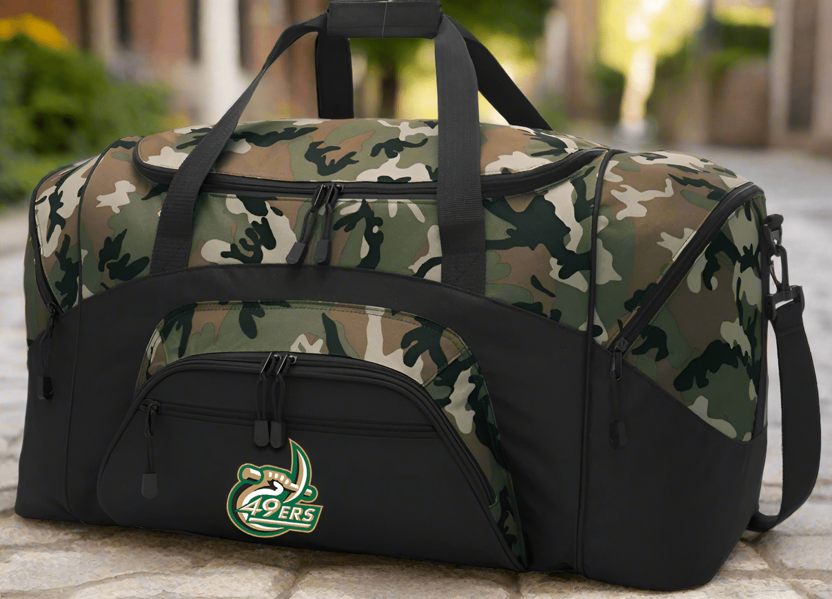 UNC Charlotte 49ers Camo Duffel Bag – Rugged Large Gym, Travel & Gear Bag with Shoulder Strap