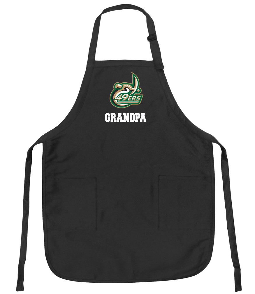 UNC Charlotte Apron Charlotte 49ers Apron - Stain Resistant Fabric Grandpa on Black