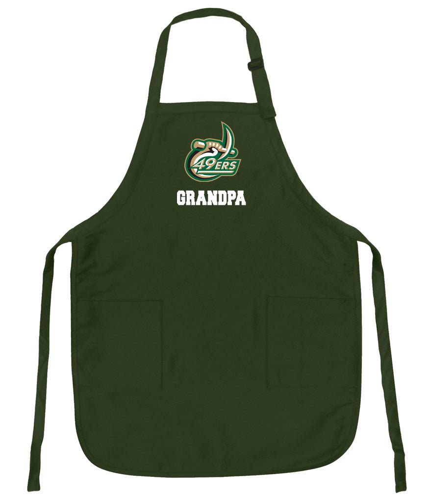 UNC Charlotte Apron Charlotte 49ers Apron - Stain Resistant Fabric Grandpa on Green