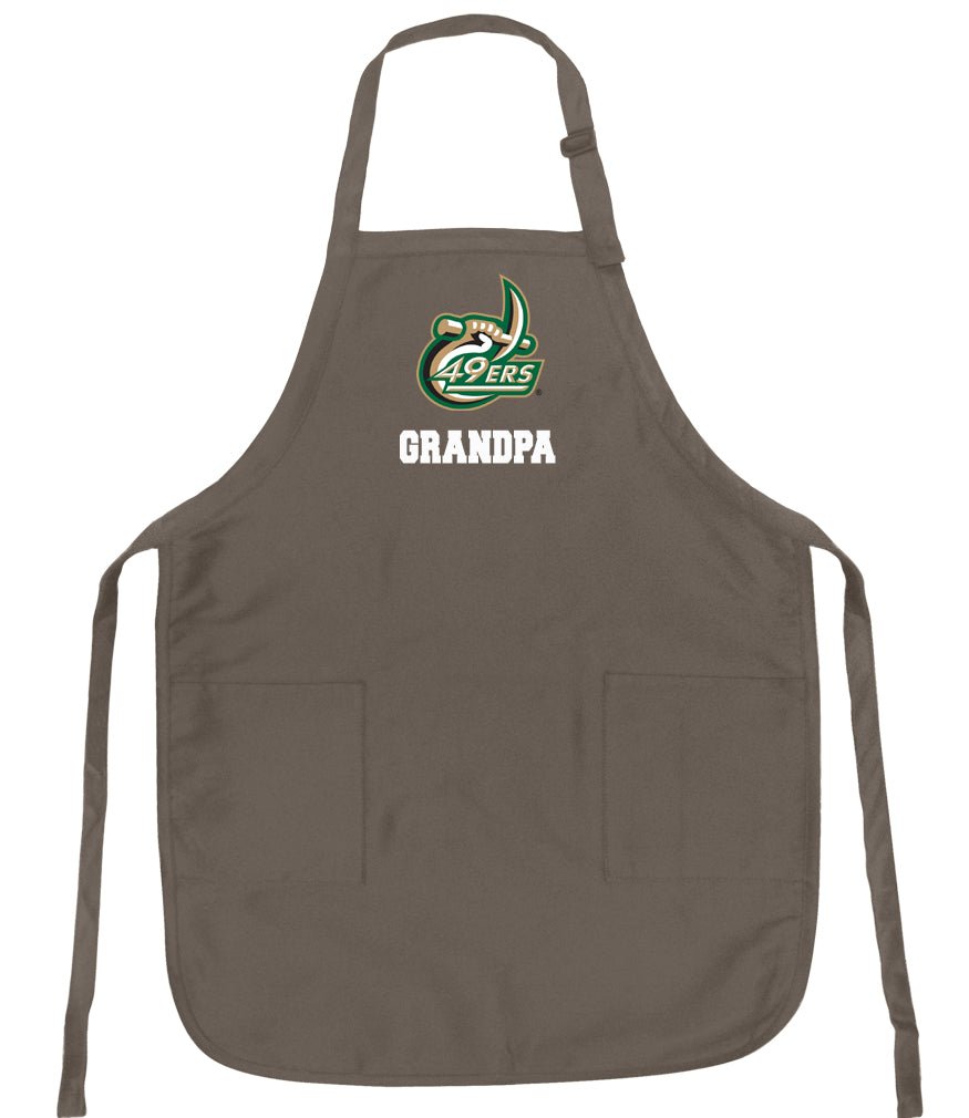 UNC Charlotte Apron Charlotte 49ers Apron - Stain Resistant Fabric Grandpa on Khaki