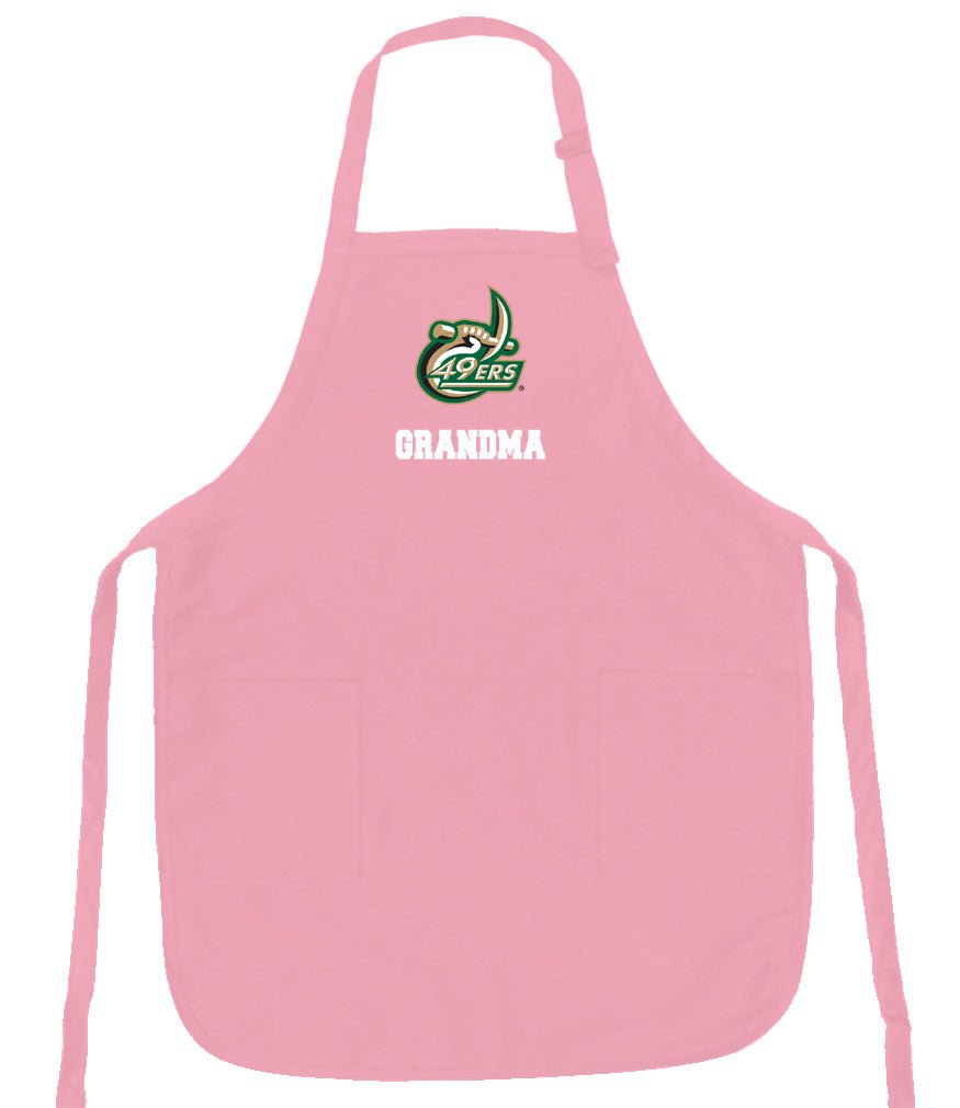 UNC Charlotte Apron Charlotte 49ers Apron - Stain Resistant Fabric Grandma on Pink