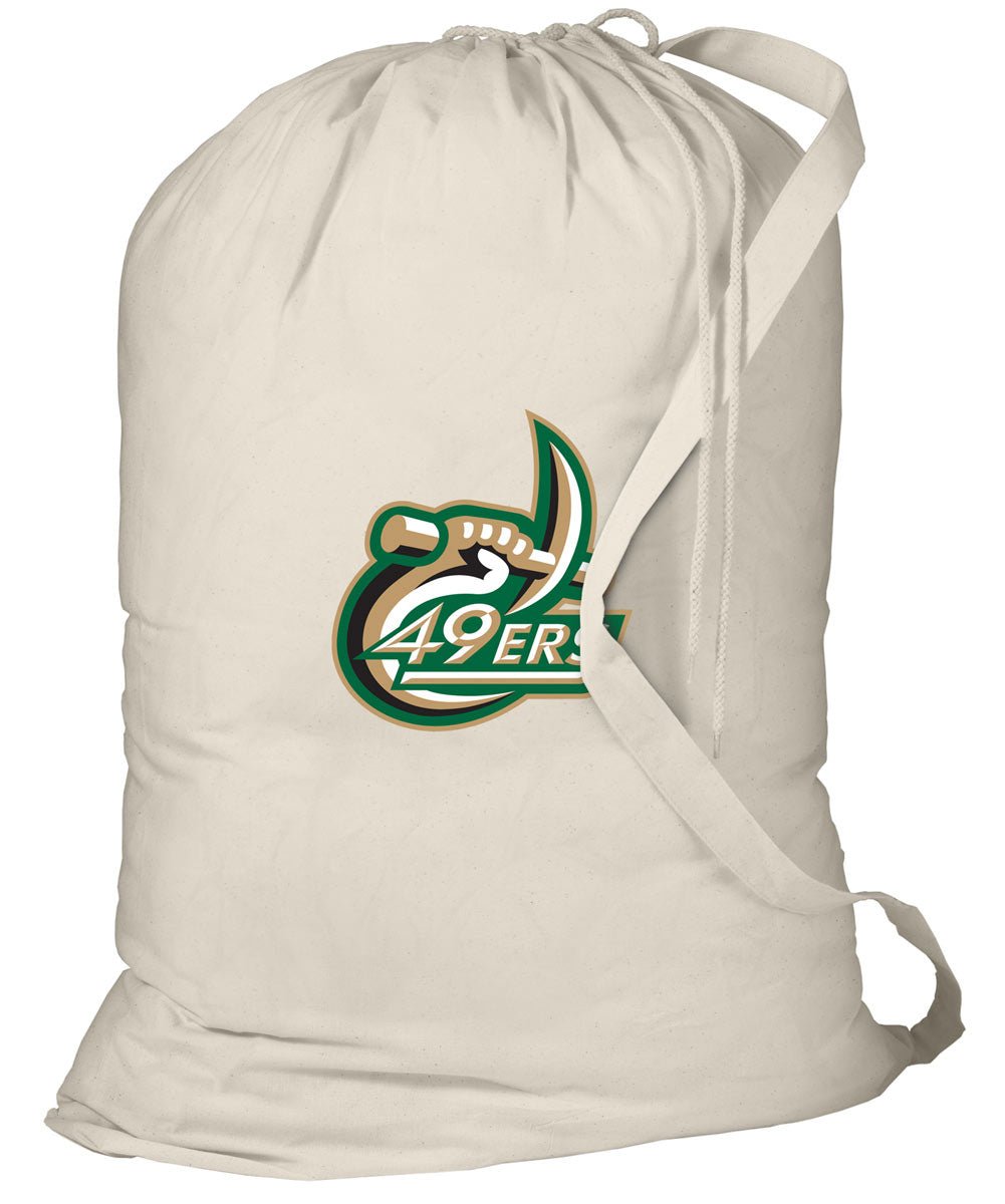 UNC Charlotte Laundry Bag Charlotte 49ers Clothes Bag Tan