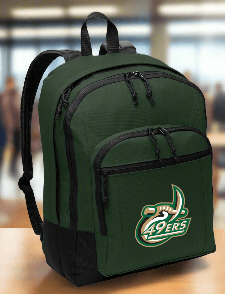 UNC Charlotte Backpack Charlotte 49ers Medium Classic Style Backpack Dark Green