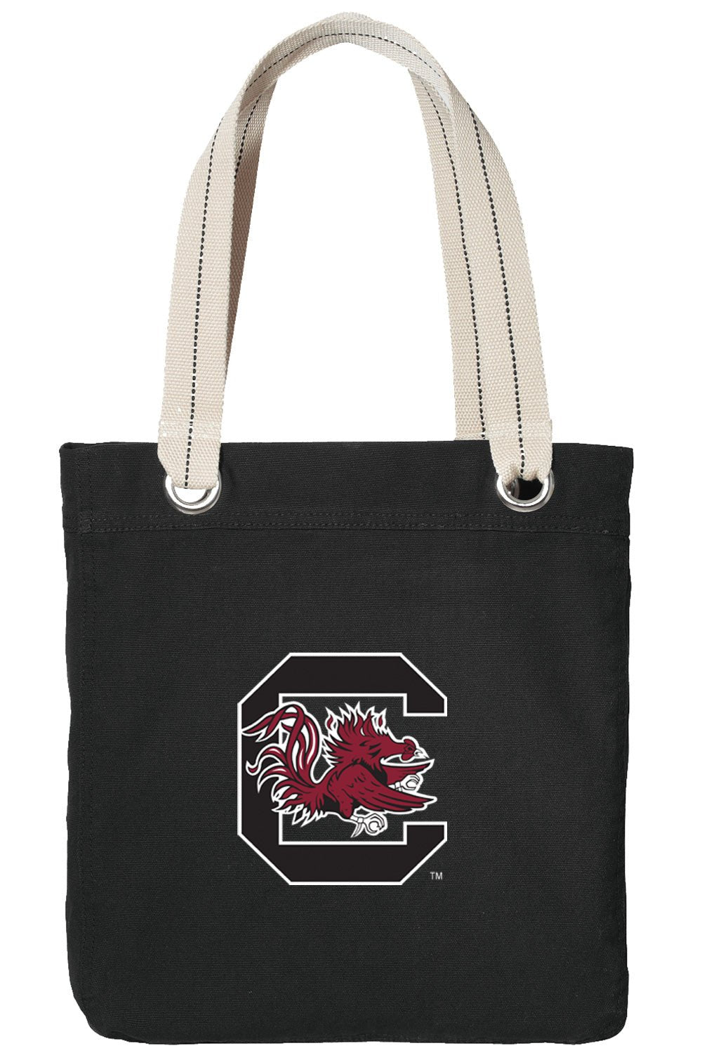 University of South Carolina Tote Bag USC Gamecocks Deluxe Canvas Shoulder Bag Black