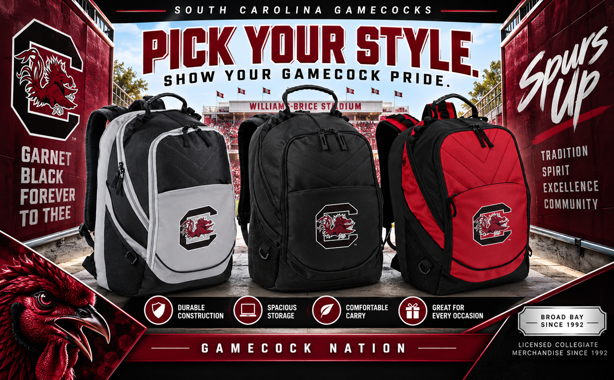South Carolina Gamecocks Laptop Backpack Black
