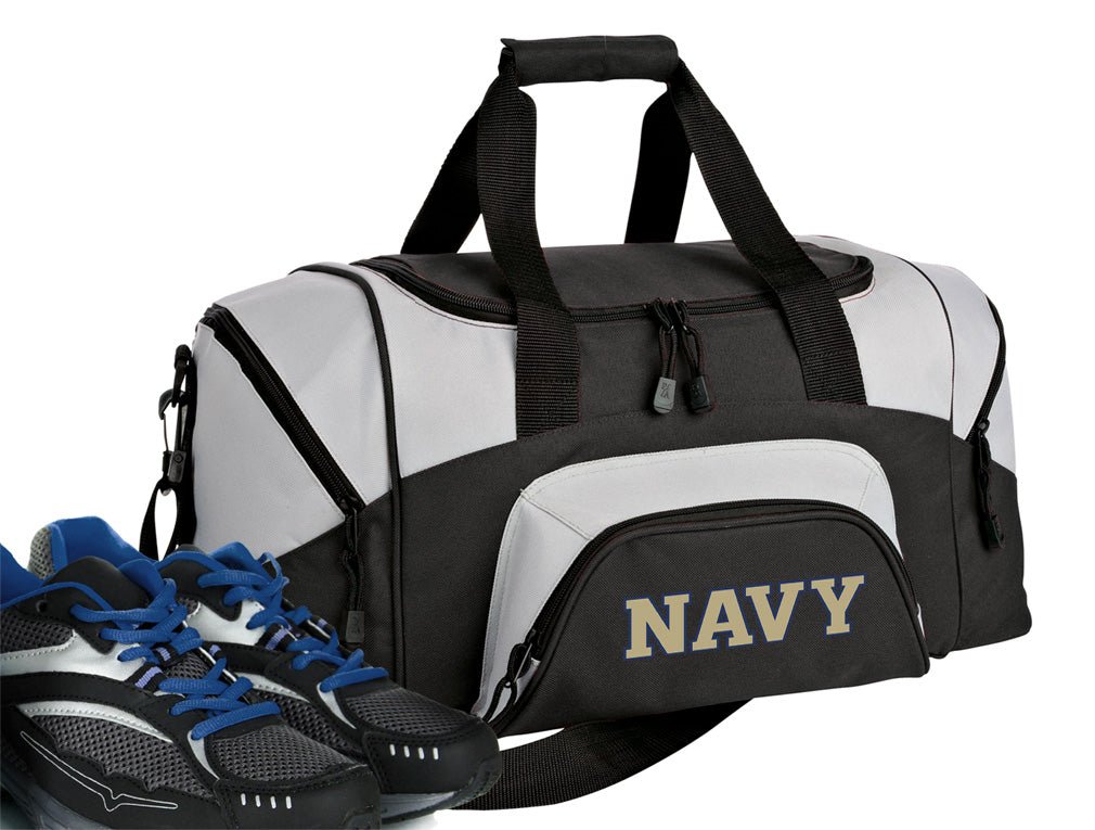 Naval Academy Small Duffel Bag USNA Midshipmen Carryon Suitcase or Gym Bag Black