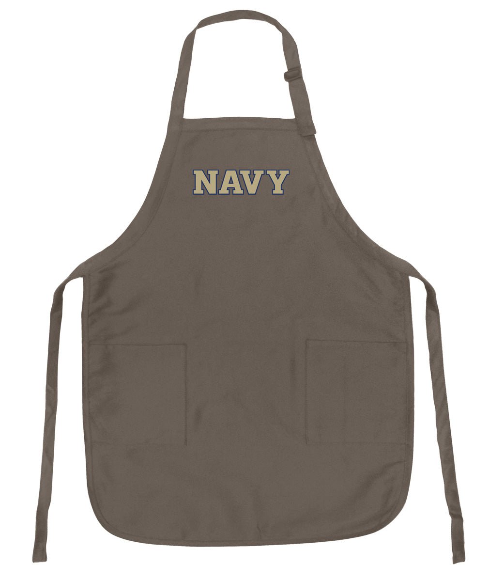 Naval Academy Apron Navy Midshipmen Apron - Stain Resistant Fabric Khaki