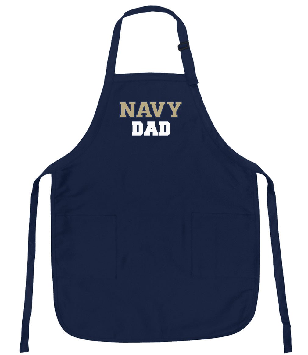 Naval Academy Apron Navy Midshipmen Apron - Stain Resistant Fabric Dad on Navy