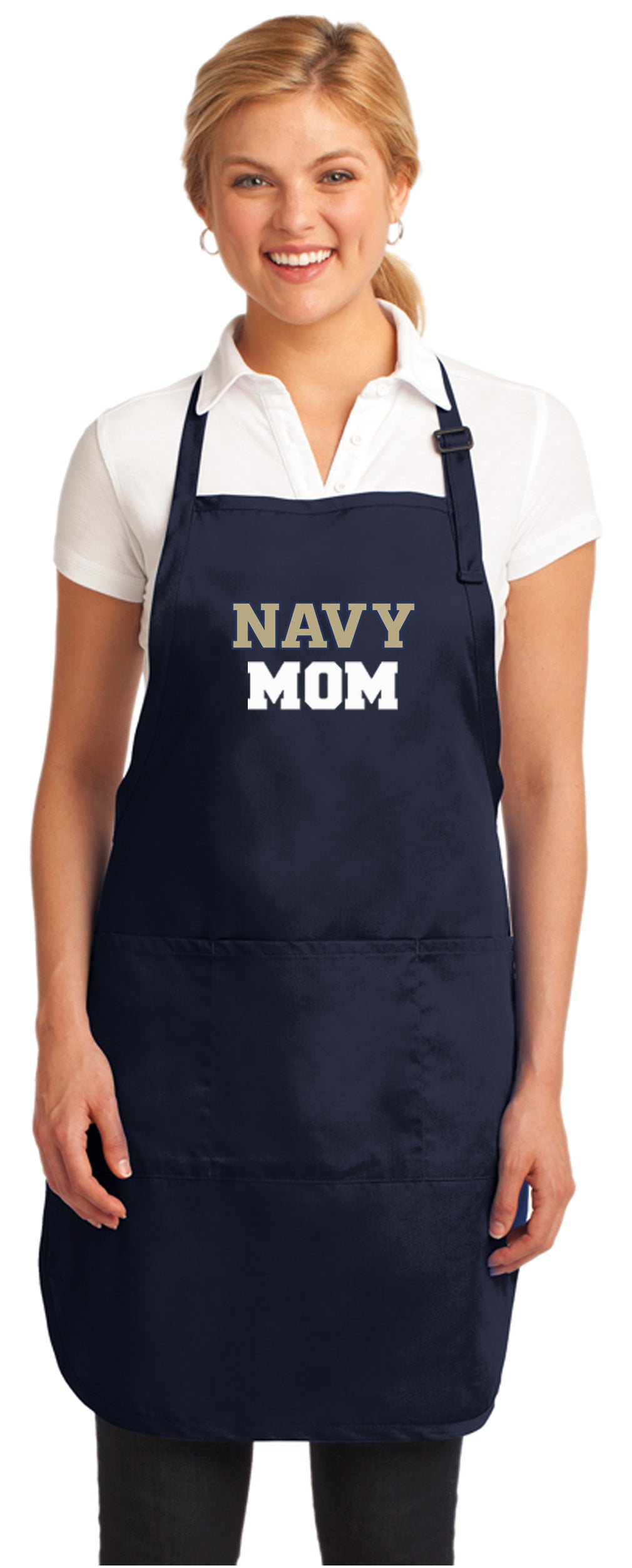 Naval Academy Apron Navy Midshipmen Apron - Stain Resistant Fabric Mom on Navy