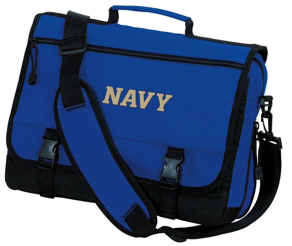 Naval Academy Laptop Computer Bag Official USNA Classic Messenger Bag Blue