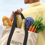 Naval Academy Canvas Tote Bag – USNA Navy Midshipmen Classic Cotton Tote Black