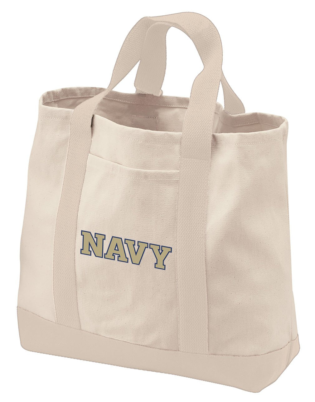 Naval Academy Canvas Tote Bag Navy Midshipmen Classic Tote Tan