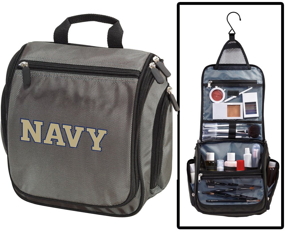 Naval Academy Toiletry Bag – Official USNA Travel Organizer for Midshipmen, Alumni & Navy Fans Gray