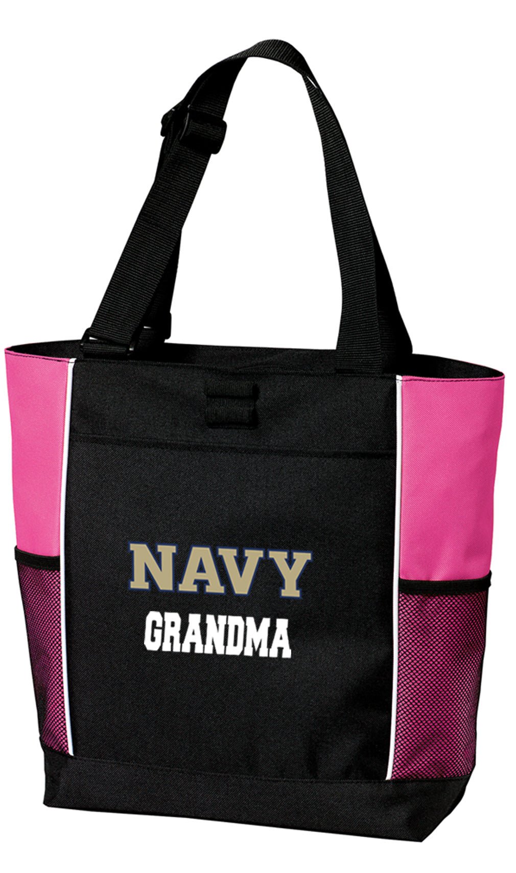 Naval Academy Tote Bag Navy Midshipmen Carryall Tote Grandma on Pink