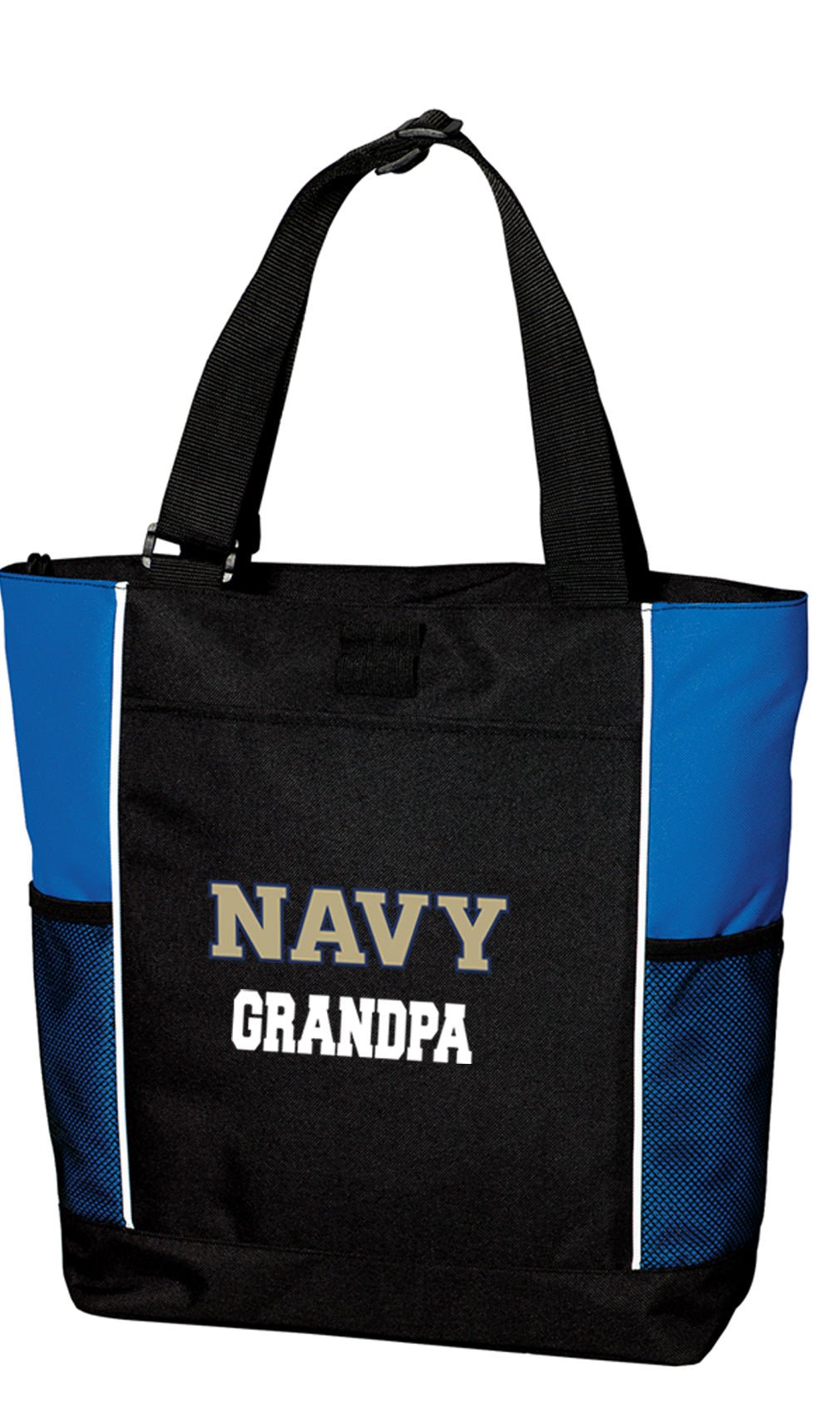 Naval Academy Tote Bag Navy Midshipmen Carryall Tote Grandpa on Blue