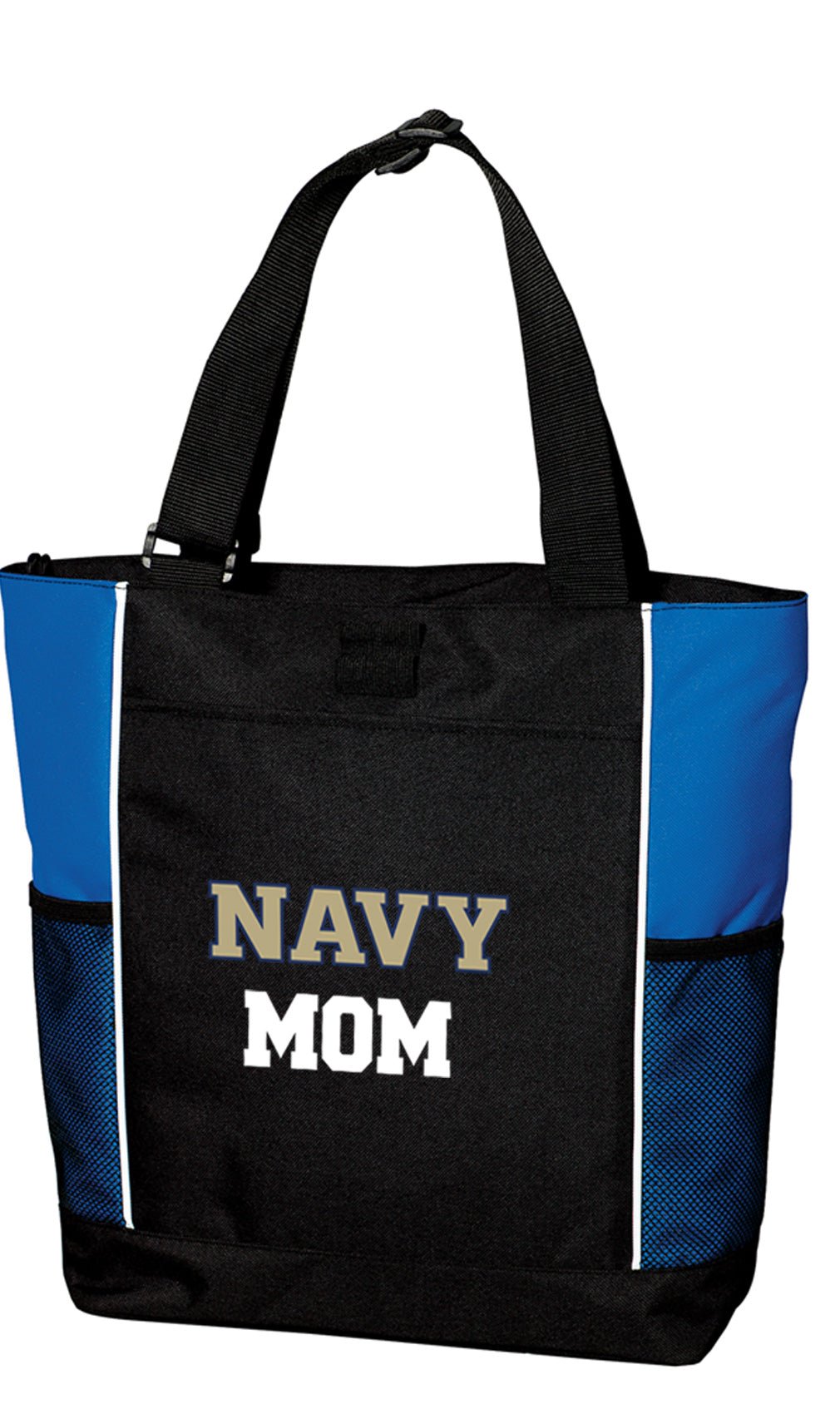 Naval Academy Tote Bag Navy Midshipmen Carryall Tote Mom on Blue