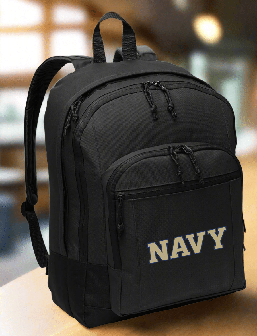 Naval Academy Backpack Navy Midshipmen Medium Classic Style Backpack Black