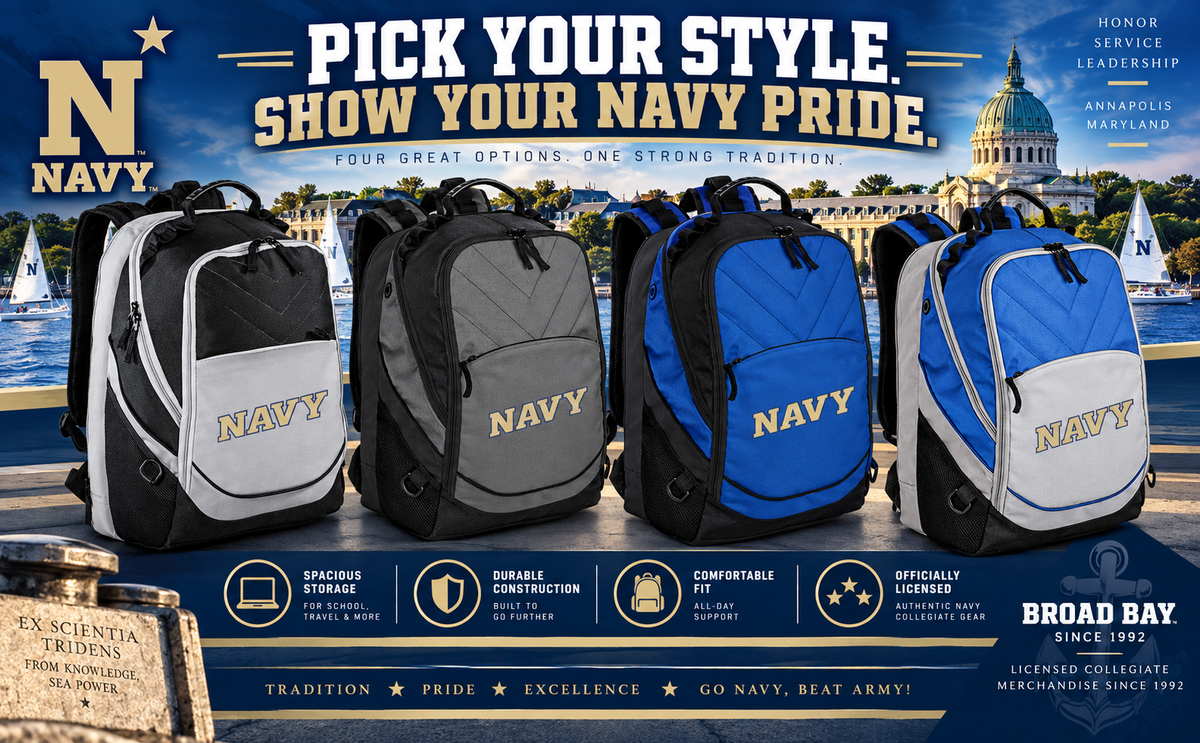 Naval Academy Laptop Backpack Black