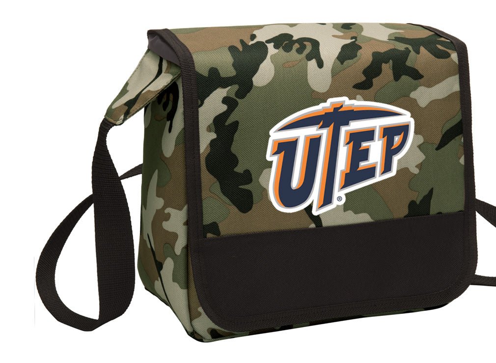 UTEP Lunch Bag University of Texas El Paso Cooler or Lunchbox Camo