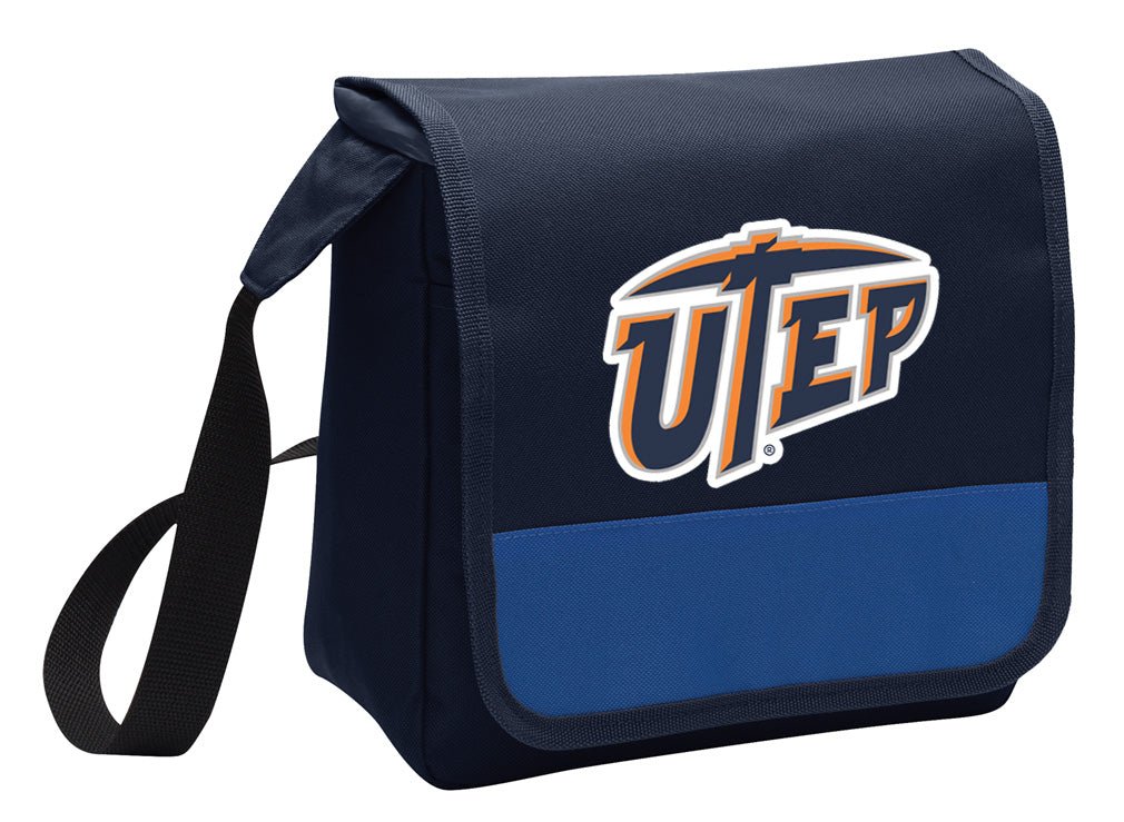 UTEP Lunch Bag University of Texas El Paso Cooler or Lunchbox Blue