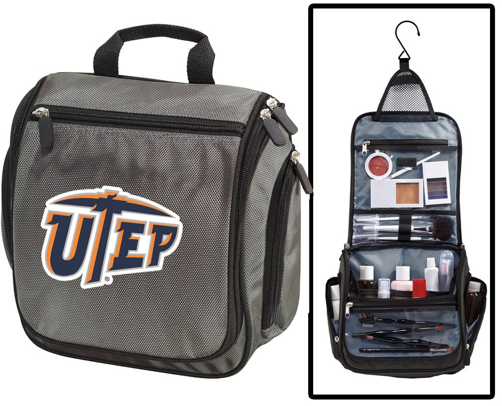 UTEP Toiletry Bag – University of Texas at El Paso Travel Organizer Gray