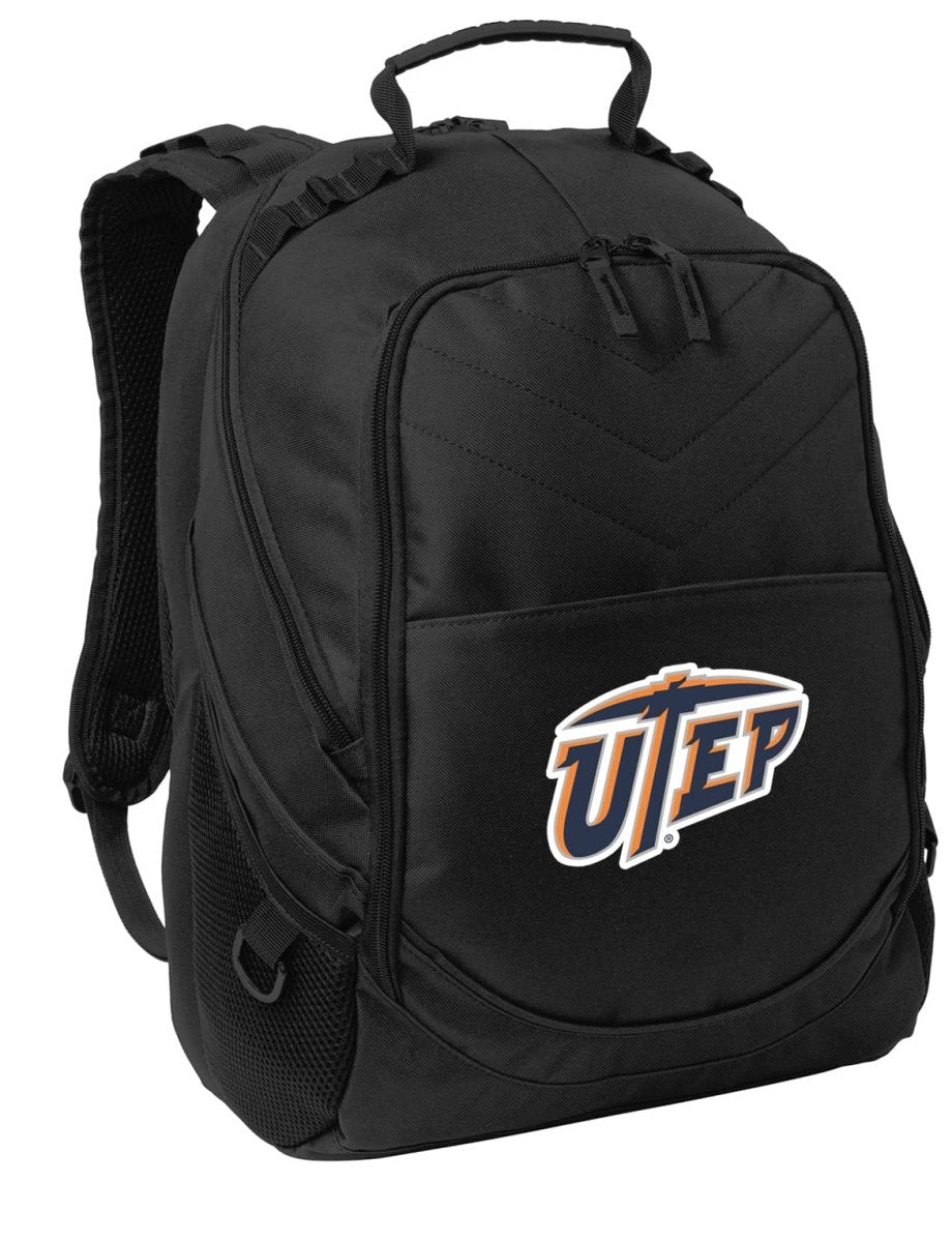 UTEP Miners Laptop Backpack – Official University of Texas El Paso Bookbag – 17" Laptop Sleeve, NCAA School Gear – 600D Polyester Black