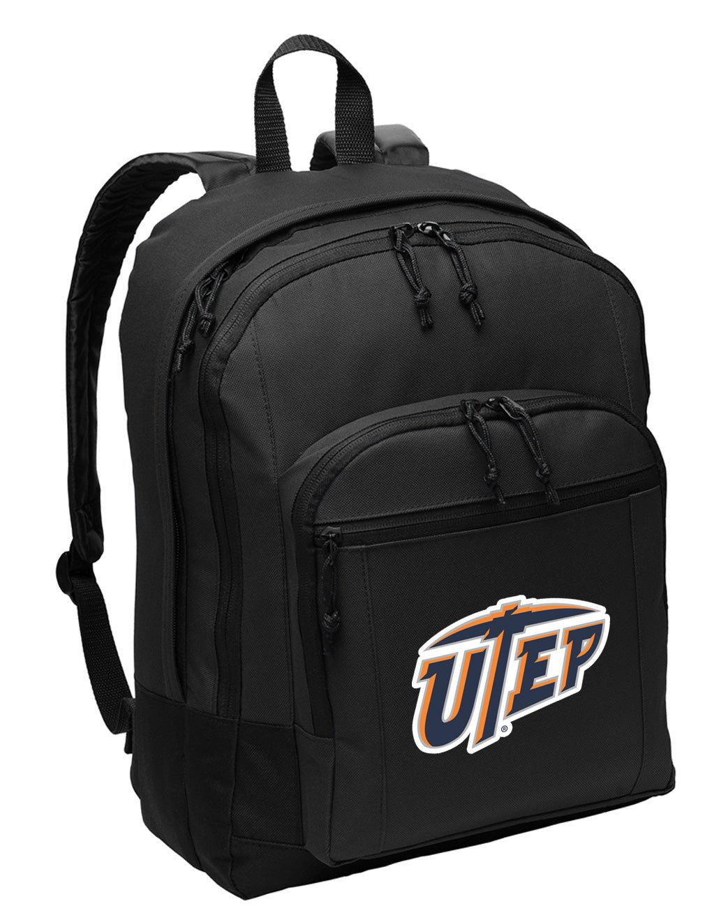 UTEP Backpack University of Texas El Paso Medium Classic Style Backpack Black