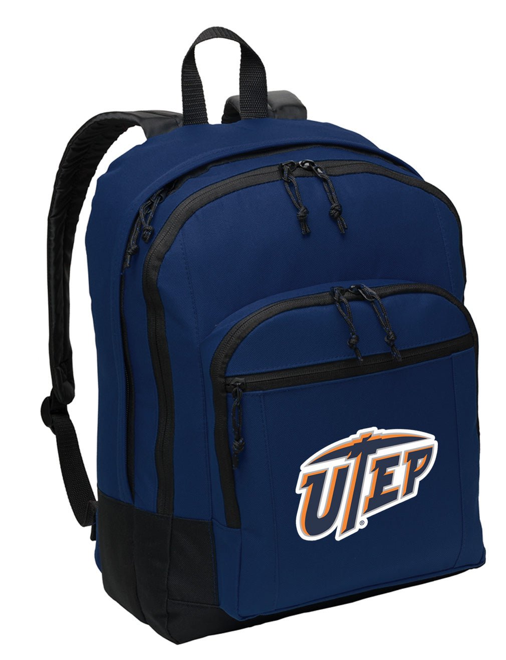 UTEP Backpack University of Texas El Paso Medium Classic Style Backpack Navy