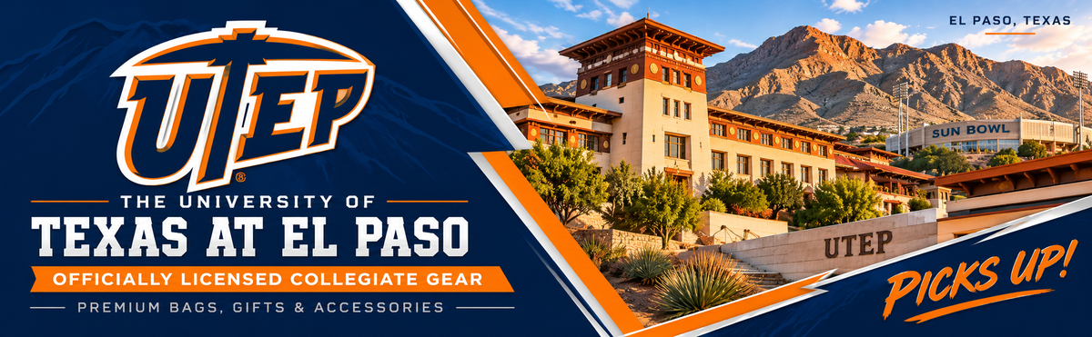 UTEP Laptop Backpack Blue and Gray