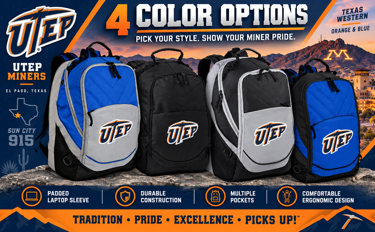 UTEP Laptop Backpack Blue