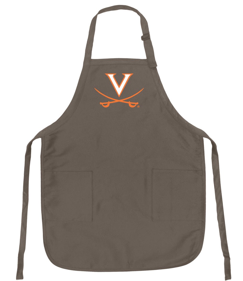 UVA Apron University of Virginia Apron - Stain Resistant Fabric Khaki