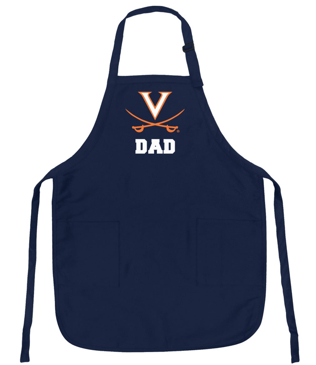 UVA Apron University of Virginia Apron - Stain Resistant Fabric Dad on Navy