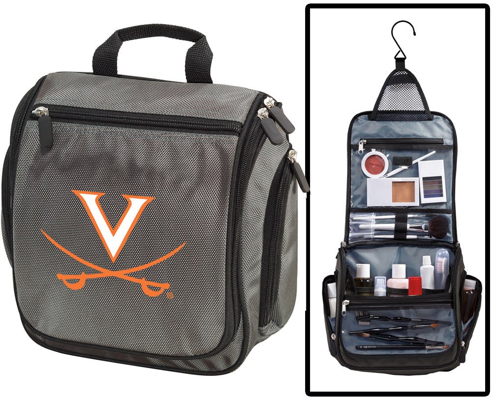 UVA Toiletry Bag or Mens University of Virginia Travel Shaving Kit Gray