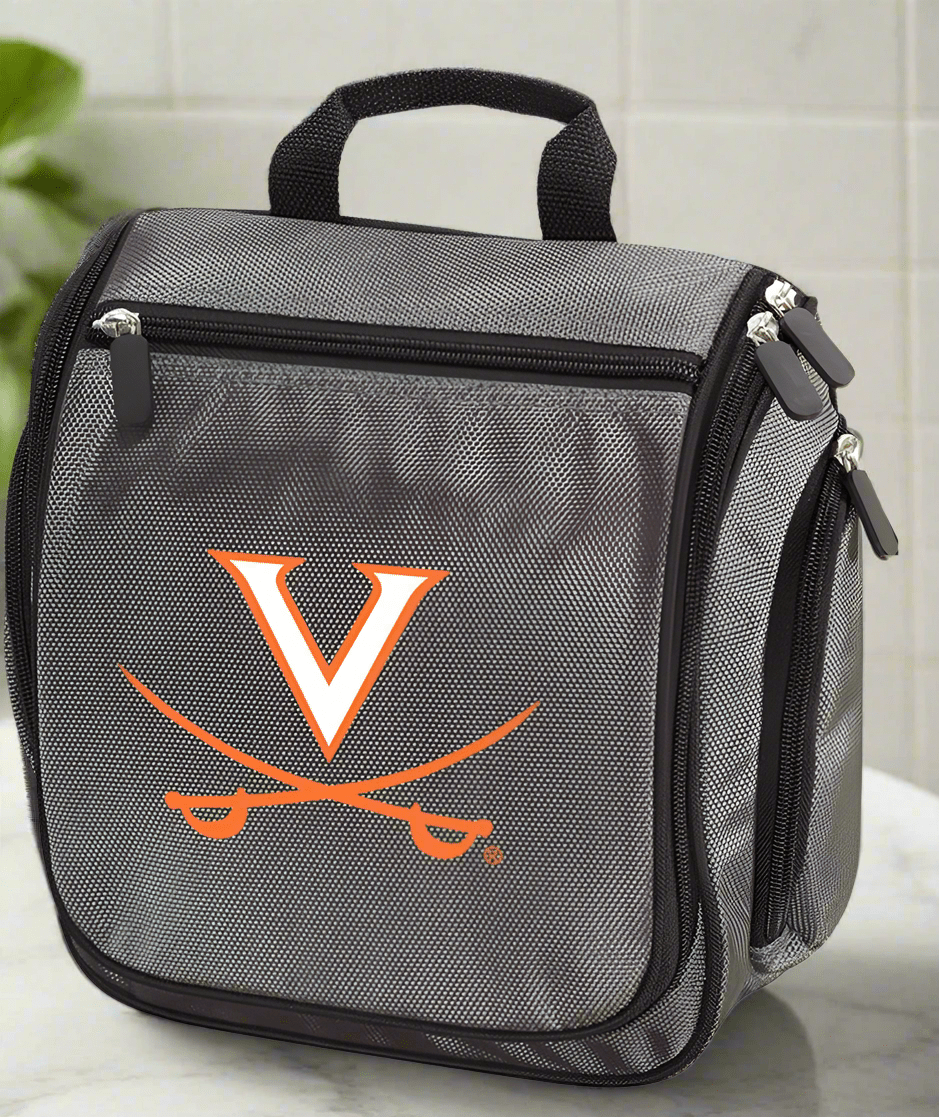 UVA Toiletry Bag or Mens University of Virginia Travel Shaving Kit Gray