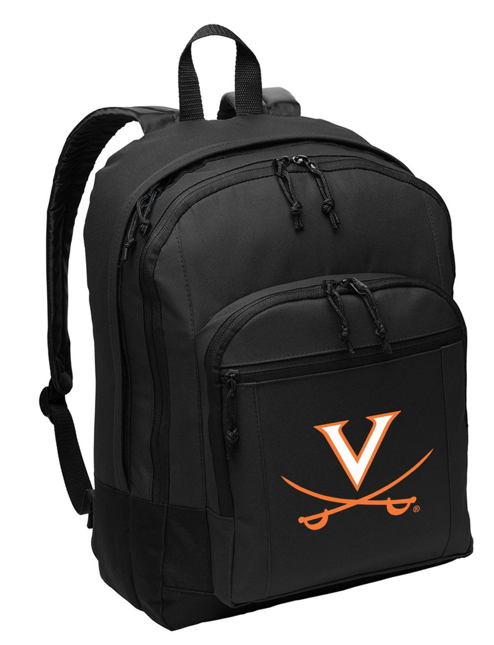 UVA Backpack University of Virginia Medium Classic Style Backpack Black