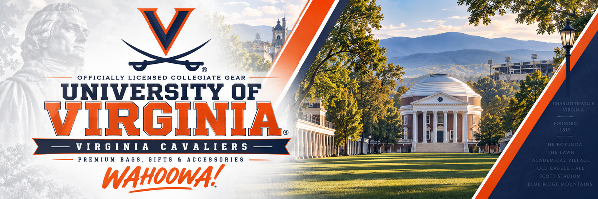 UVA Duffel Bag Large University of Virginia Suitcase Luggage Bag Black