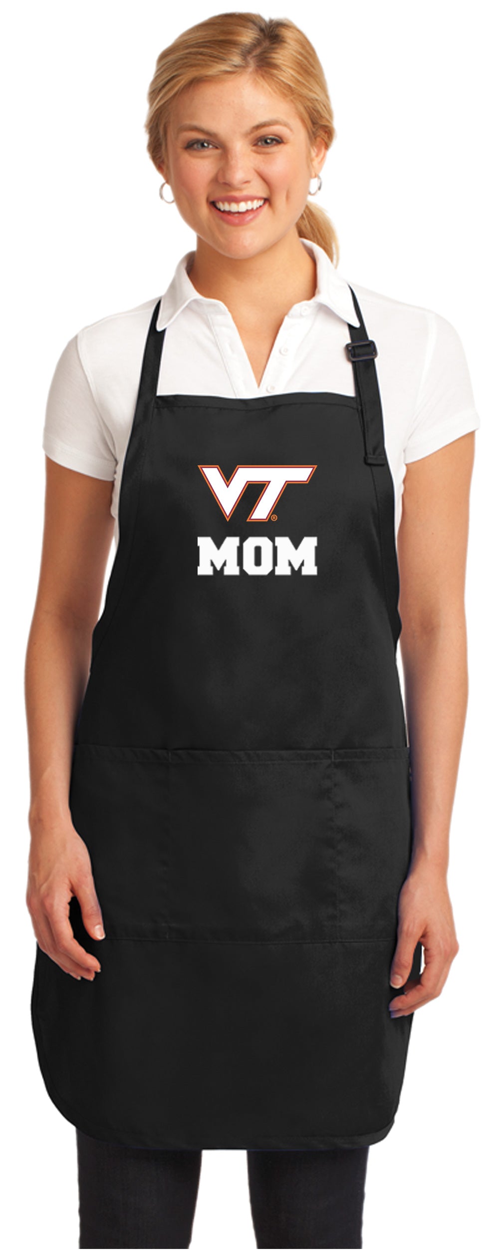 Virginia Tech Apron VT Hokies Apron - Stain Resistant Fabric Mom on Black