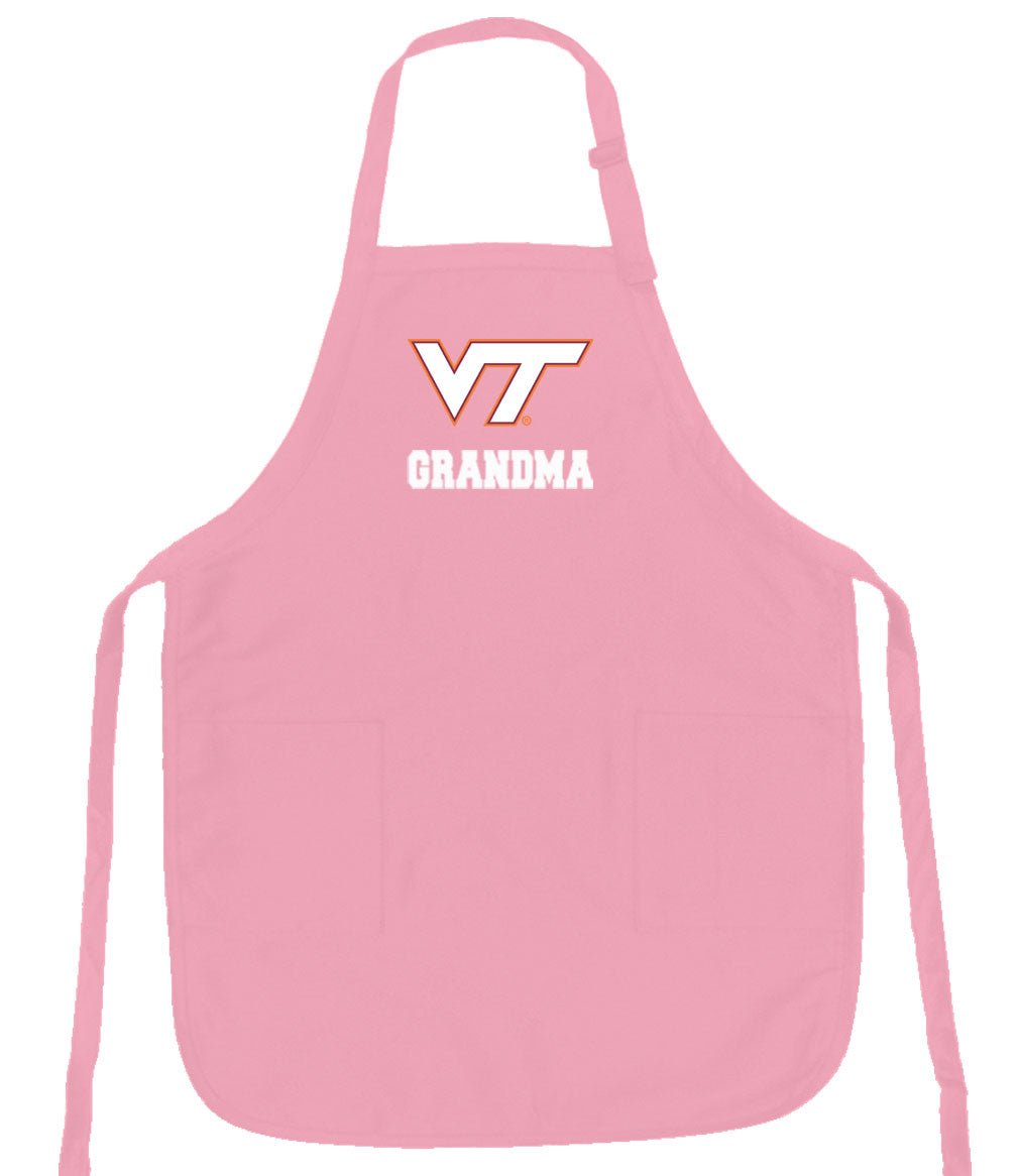 Virginia Tech Apron VT Hokies Apron - Stain Resistant Fabric Grandma on Pink