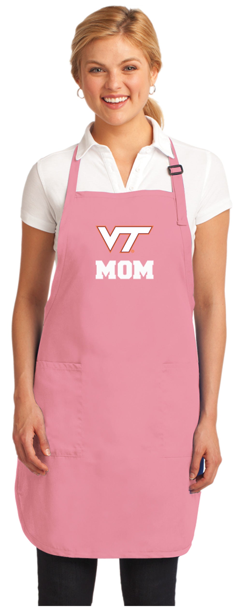 Virginia Tech Apron VT Hokies Apron - Stain Resistant Fabric Mom on Pink